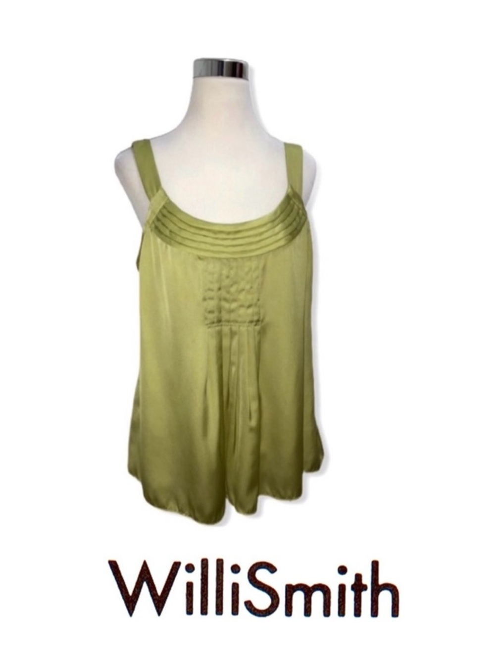 Willi Smith Chartreuse Tank Blouse
